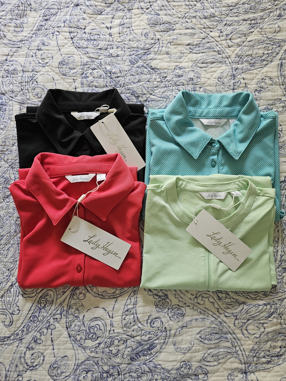 NWT Lot of 4 Lady Hagen Women's L Sleeveless Golf Polos & Tank Tops